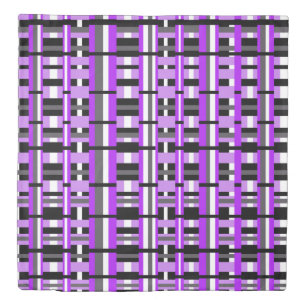Plaid in Purple, Black & Gray Duvet Cover