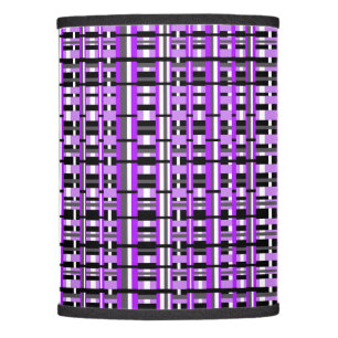 Plaid in Purple, Black & Gray Lamp Shade