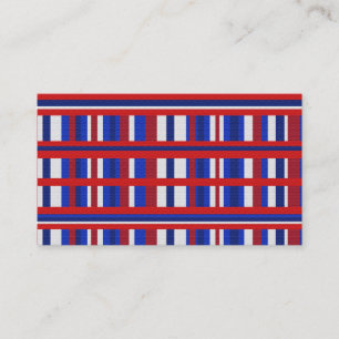 Plaid in Red, White & Blue Business Card