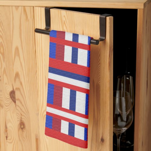 Plaid in Red White  Blue  Kitchen Towel