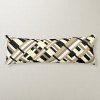 Plaid in Taupe, Tan, Black, White Diagonal 