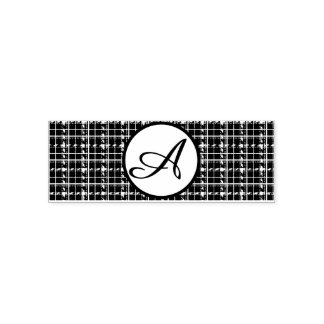 Plaid Initial Self Inking Stamp