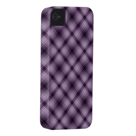 Plaid iPhone Case in a Gorgeos Purple Colour (Back/Right)