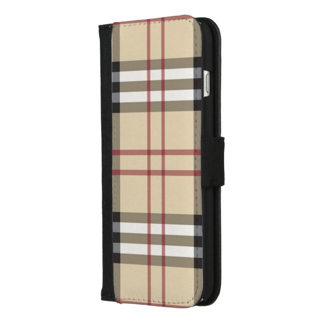 Plaid iPhone case, Plaid Gifts, Gifts for Her Wallet Case (Left)