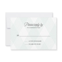 Plaid-ish Wedding RSVP Card