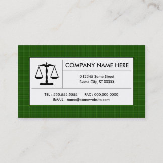 plaid justice scale business card