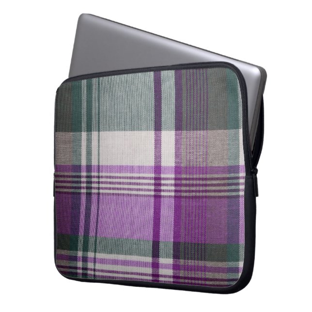 Plaid Laptop Sleeve (Front Left)