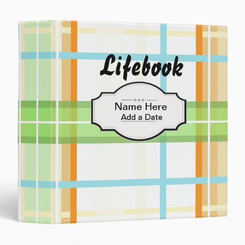 Plaid Lifebook Foster Care Adoption Binder