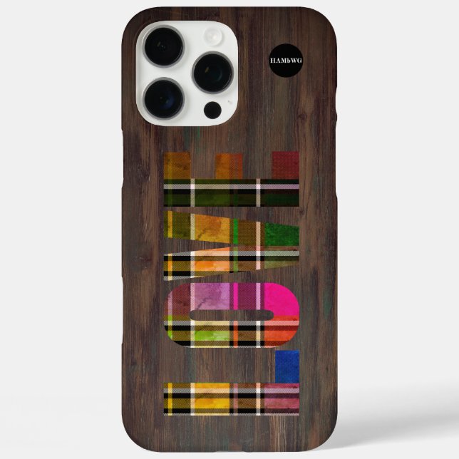 Plaid Love Cell Phone Case by HAMbyWG (Back)