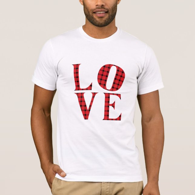 Plaid LOVE T-Shirt (Front)