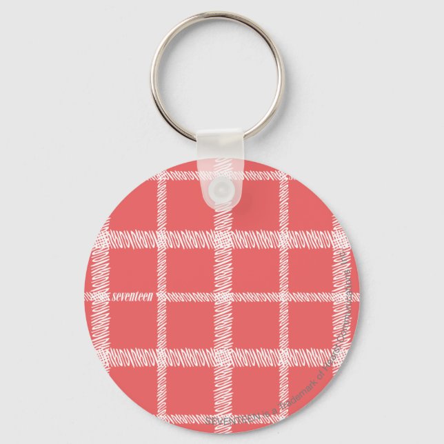 Plaid LtPink Keychain (Front)