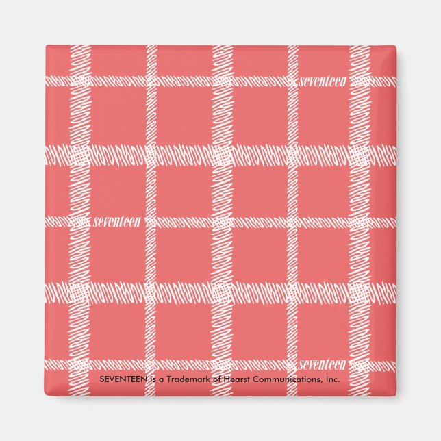 Plaid LtPink Magnet (Front)