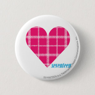 Plaid Magenta 2 Pinback Button