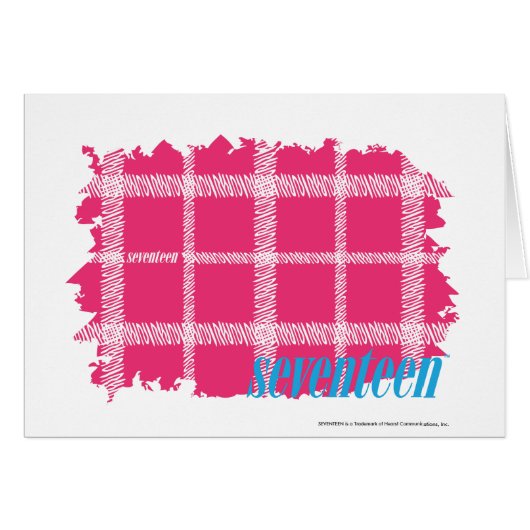 Plaid Magenta 4 Cards (Front Horizontal)