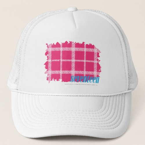 Plaid Magenta 4 Trucker Hat