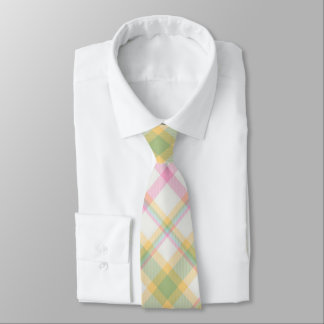 Plaid Men's Tie - Multi Spring Colors {S2D18}