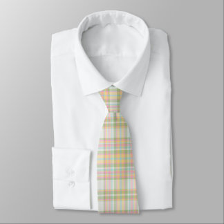 Plaid Men's Tie - Spring Colors {S2D3}