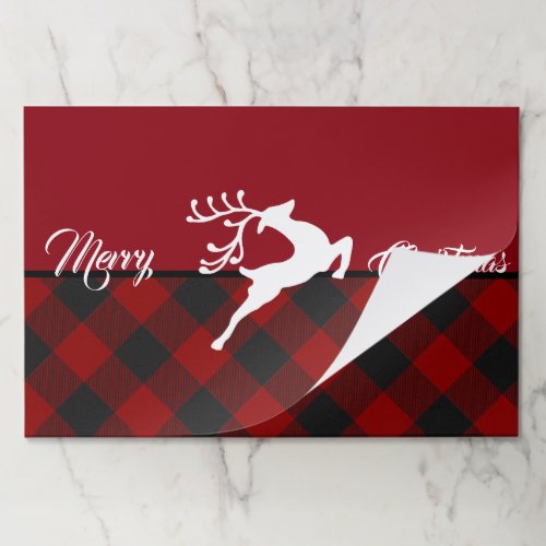 Plaid Merry Christmas Paper Placemat