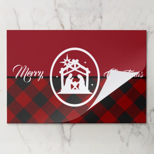Plaid Merry Christmas Paper Placemat