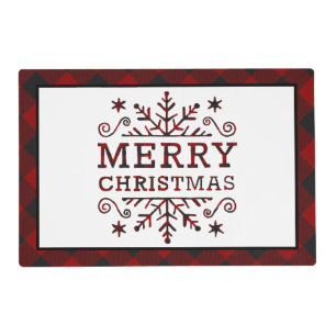 Plaid Merry Christmas Placemat