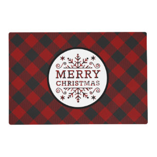 Plaid Merry Christmas Placemat