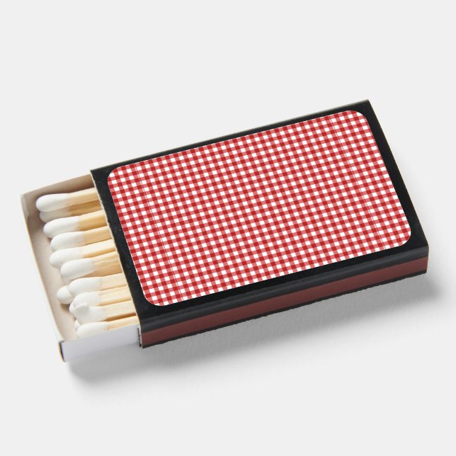 Plaid Minimalist Christmas Matchboxes (Front Open)