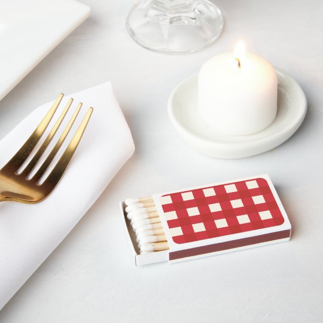 Plaid Minimalist Christmas Matchboxes (Insitu)