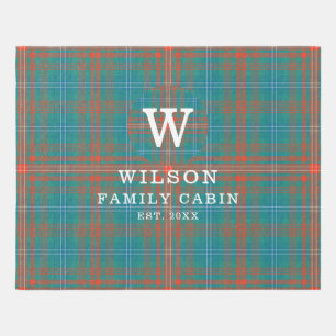 Plaid Monogram Family Clan Wilson Tartan Rug