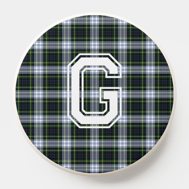 Plaid Monogram Initial Custom Tartan PopSocket (Popsocket)