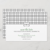 Plaid Monogram Save the Date (Front/Back)