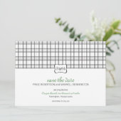 Plaid Monogram Save the Date (Standing Front)