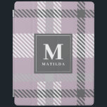 Plaid monogram tartan iPad smart cover<br><div class="desc">Plaid monogram tartan</div>