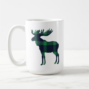 Plaid Moose Coffee Mug