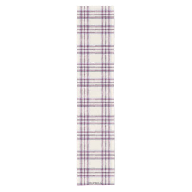 Plaid Neutral Table Runner  (Front)