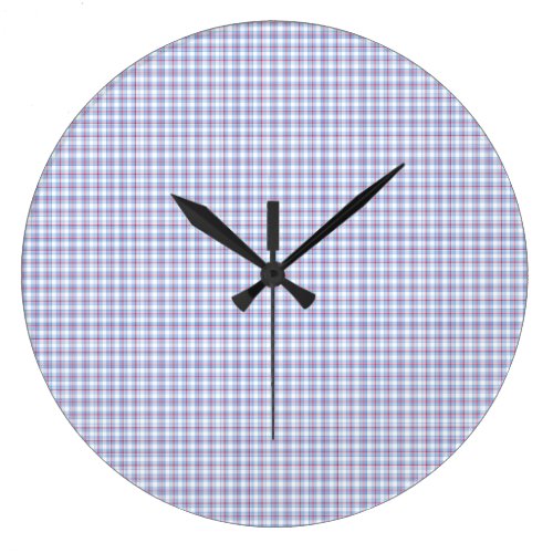Plaid No. 02 Large Clock