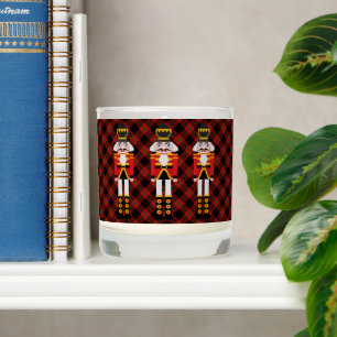 Plaid Nutcracker Photo Scented Candle