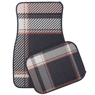 Plaid or tartan vintage is background or texture i car floor mat