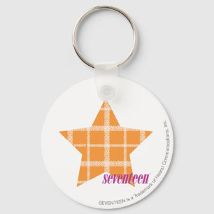 Plaid Orange 2 Keychain