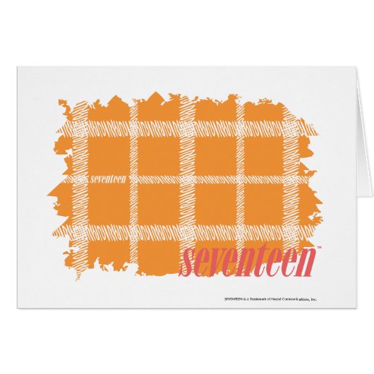 Plaid Orange 3 Cards (Front Horizontal)