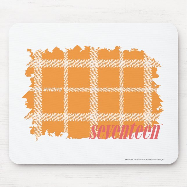 Plaid Orange 3 Mouse Pad (Front)