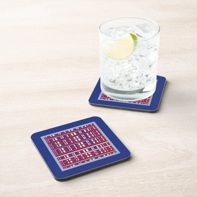 Plaid Patriot Beverage Coaster (Right Side)