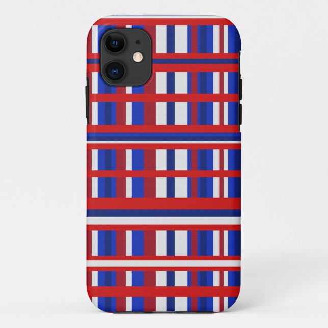 Plaid Patriot Case-Mate iPhone Case (Back)