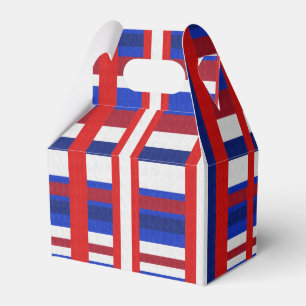 Plaid Patriot Favor Boxes