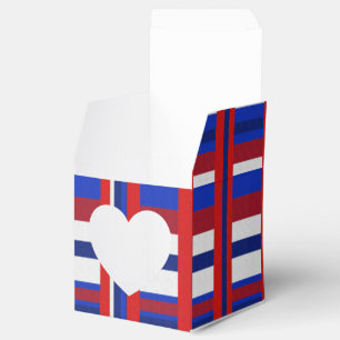Plaid Patriot Favor Boxes