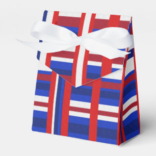 Plaid Patriot Favor Boxes