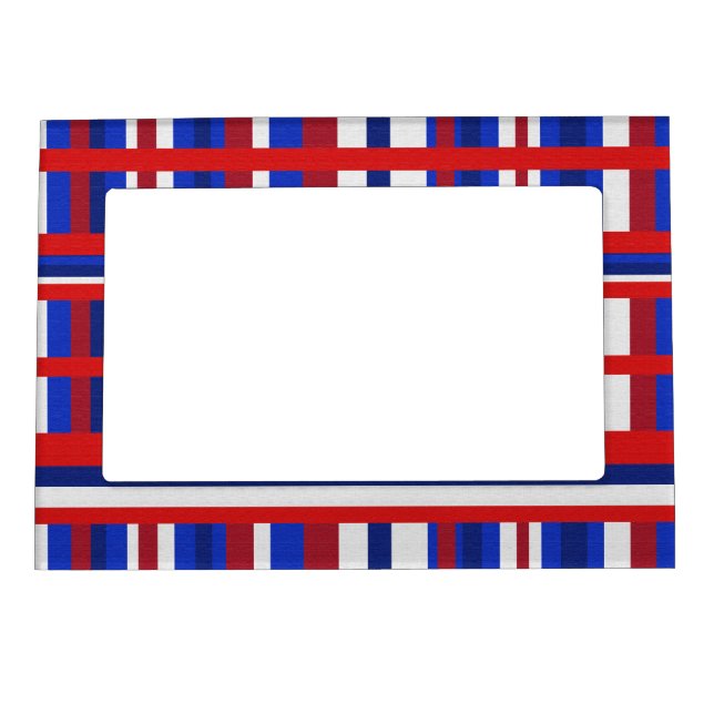 Plaid Patriot Magnetic Photo Frame (Front)