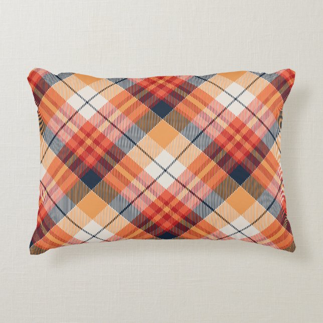 Plaid Pattern  Accent Pillow (Front)