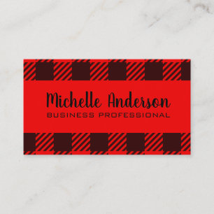 Plaid Pattern Background Business Card