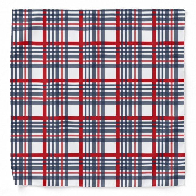 Plaid pattern bandana (Front)