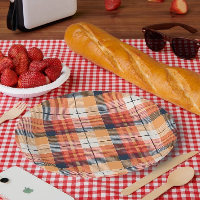 Plaid Pattern  Paper Plates (Picnic)